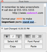 formatting options screenshot